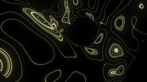 Curved line from moving energy pattern. Design. Curved flow with oval neon lines Stock Illustration