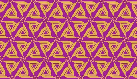 Curved line in triangles style. Vector illustration. Purple orange color. For Illustrazione stock