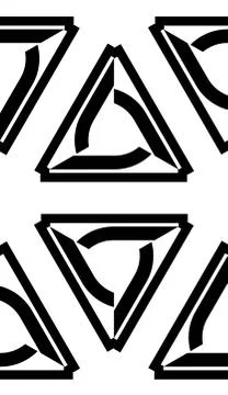 Curved line. Triangular style. Vector illustration. Beautiful bright illustra 스톡 일러스트