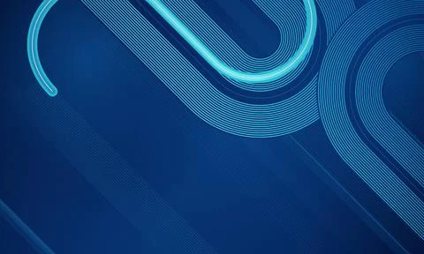 Curved linear pattern with gradient blue background Illustrazione stock