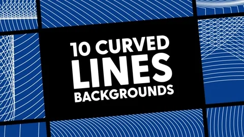 Curved Lines Backgrounds After Effects stock