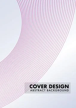 Curved Lines Design Vector, Abstract Wave Line, Cover Design Template, Maro.. Stock-Illustration