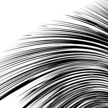 Curved lines element in clipping path. Curved lines, stripes through artboard Иллюстрация