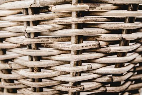 Curved lines pattern in Basket Stock Photos