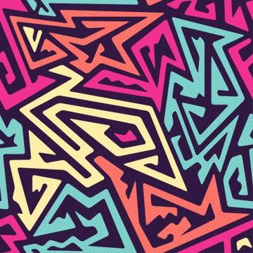 Curved lines pattern Stock Illustration