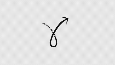 Curved loop arrows grunge doodle animation Stock Footage 329756959