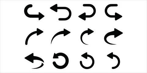 Curved Loop Back Navigation Arrows Illustrazione stock