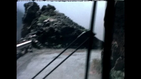 Curved Mountain Road Stock Footage 278167435