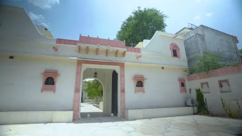 Curved Movement at Entry Gate Stock Footage 314147512