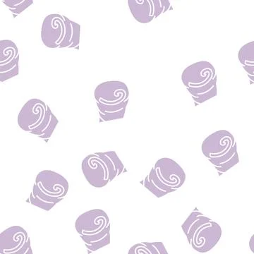 Curved nail glyph seamless pattern Illustrazione stock