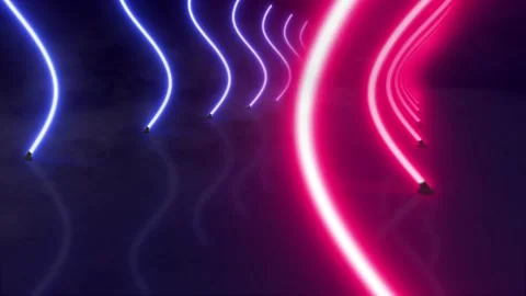 Curved Neon Stock-Footage 234378966