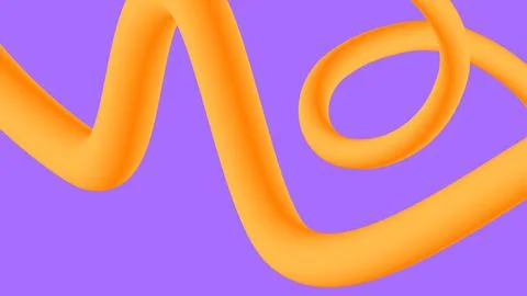Curved Orange Gradient Ribbon on Light Purple Stock Illustration