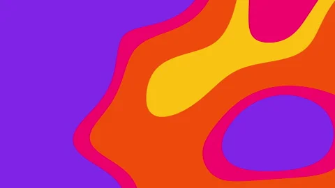 Curved overlapping shapes forming abstract pattern Stock Footage 325406317