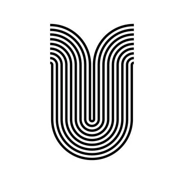 Curved parallel line abstract graphic design element Stock Illustration