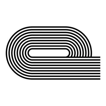 Curved parallel lines creating flow and movement Illustrazione stock