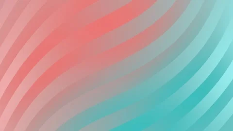 Curved parallel lines overlay coral pink and teal gradient fields Stock Footage 294661865