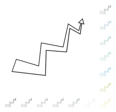 Curved Path Vector Icon 스톡 일러스트