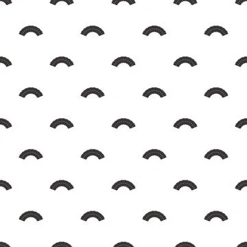 Curved road elements forming a seamless pattern Stock Illustration