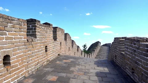 Curved road on the Great Wall Stock-Footage 65014121