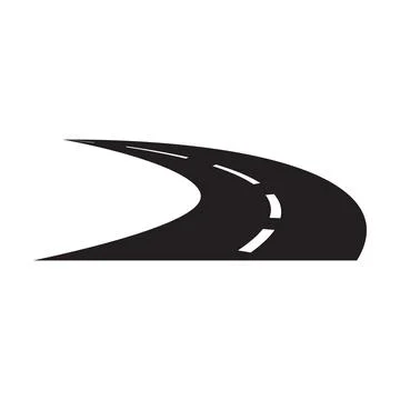 Curved road icon vector for graphic design, logo, website, social media, mobi イラスト素材