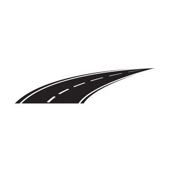 Curved road icon vector for graphic design, logo, website, social media, mobi 스톡 일러스트