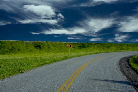 Curved road Stock Photos