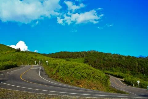 Curved road Stock Photos