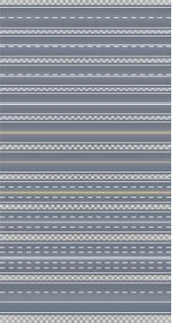 Curved road with white markings. Vector illustration. Illustrazione stock