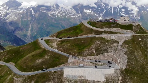 Curved roads in mountains Stock Footage 106900799