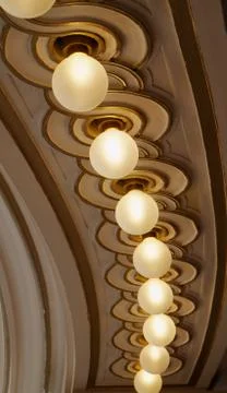 Curved row lights Stock Photos