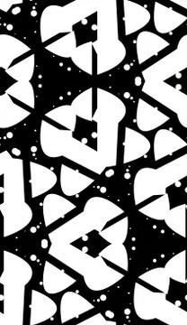 Curved Shape Monochrome Pattern Stock Illustration