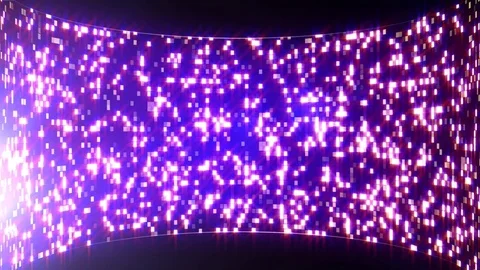 Curved shape with purple pixels Stock Footage 82250663