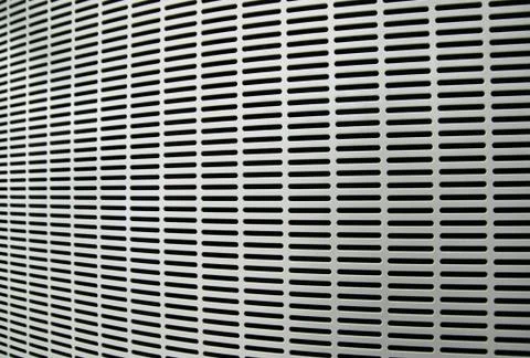 Curved silver grill Stock Photos
