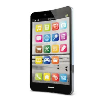 Curved smartphone Stock Illustration
