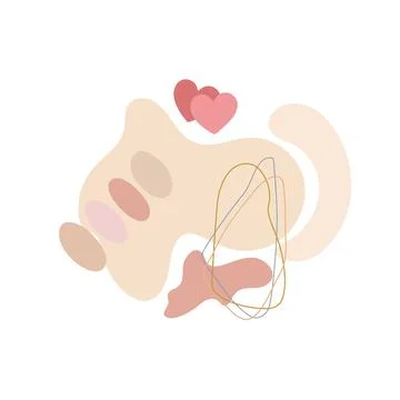Curved striped abstract shape circle formed vector illustration 스톡 일러스트