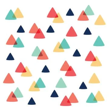 Curved Triangle pattern pastel color Stock Illustration