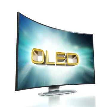 Curved TV with OLED screen Stock Illustration