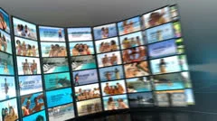 Curved Video wall Stock After Effects