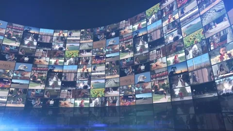 Curved Video Wall Intro Pack  After Effects	Stock