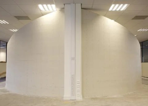 Curved wall being constructed Stock Photos