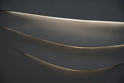 Curved wall lighting Stock Photos