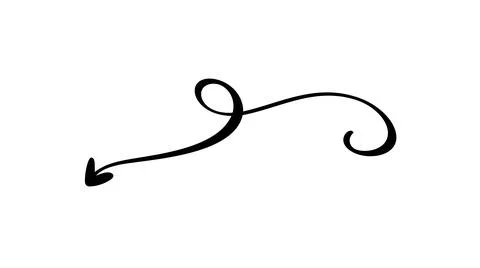 Curved Wavy Arrow. Simple Vector Illustration for Design Projects Stock Illustration