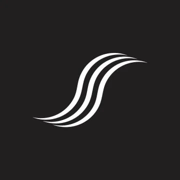 Curves smooth wavy simple logo vector Stock-Illustration