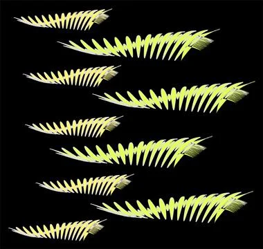 Curving Aquatic Skeletons Stock Illustration