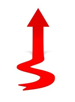 Curving arrow Stock Illustration