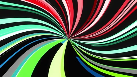 Curving, multicolored, striped, abstract, background, design. Stock Footage 285947765