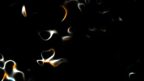 Curving neon line electric fluid ripple texture video backdrop with white accent Stock Footage 338380216