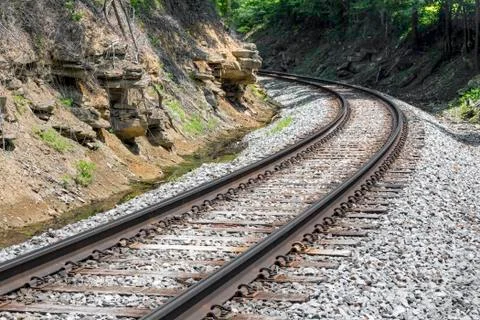 Curving Rails Stock Photos