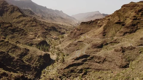 Curving roads in the valley Stock Footage 106282866