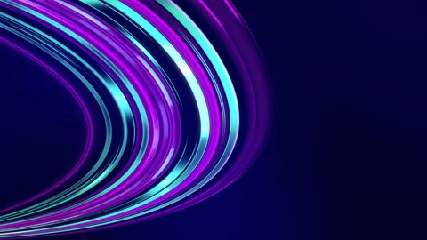 Curving stream of neon lines Stock Footage 158862815
